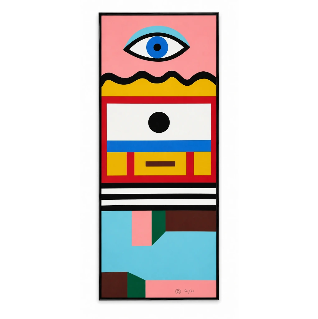 Nathalie Du Pasquier - Silkscreen 36 x 90 - 01 frame.webp
