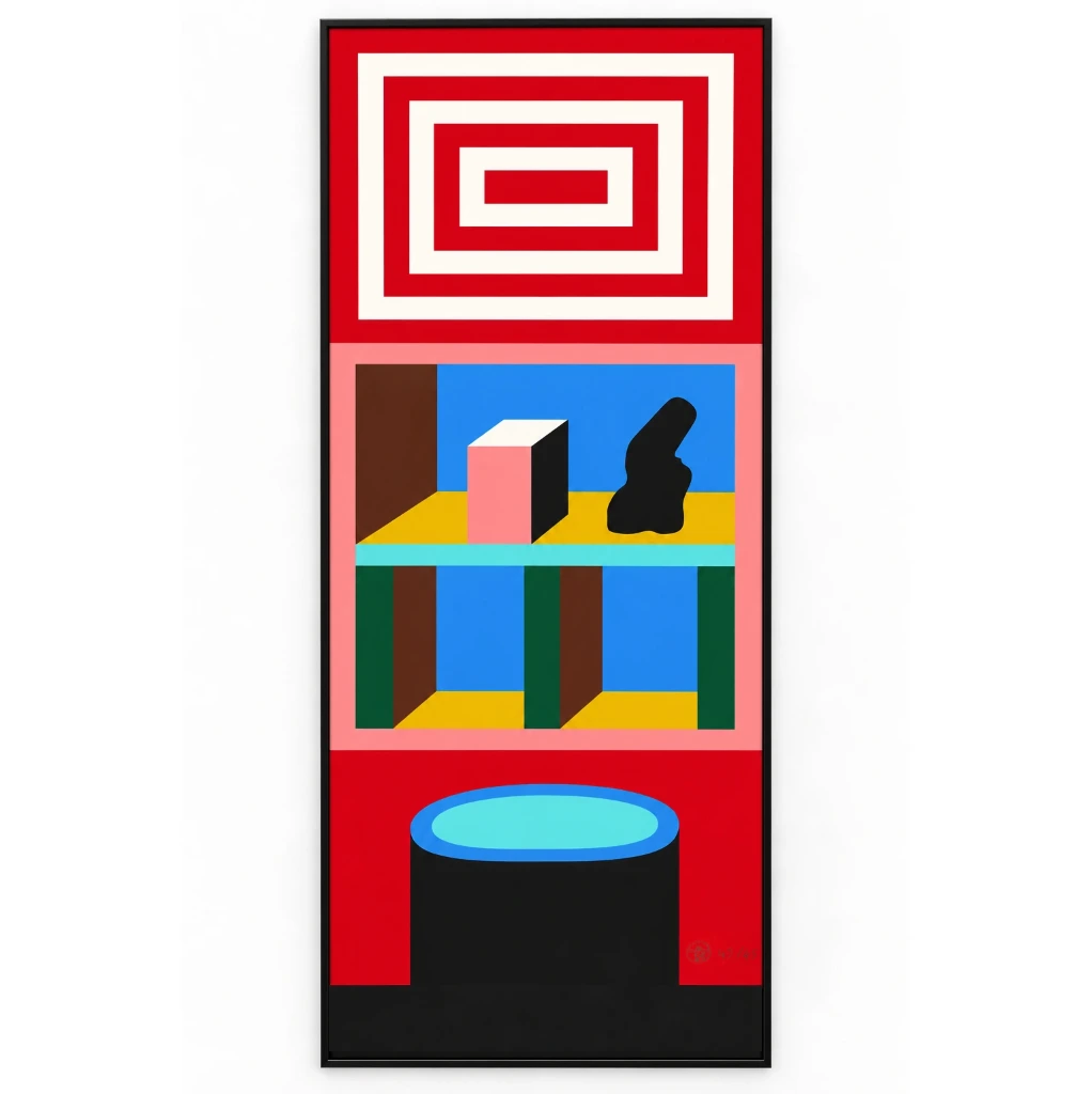 Nathalie Du Pasquier - Silkscreen 36 x 90 - 02 frame.webp