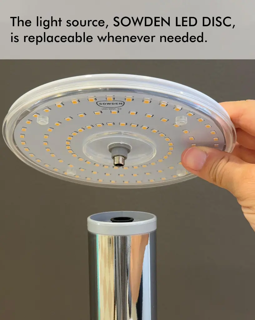 SOWDEN DUAL FUNCTIONALITY LAMP PL3 chrome - LED.webp