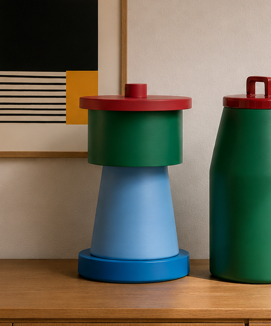 Nathalie Du Pasquier for Memphis - Vase "Castagno"