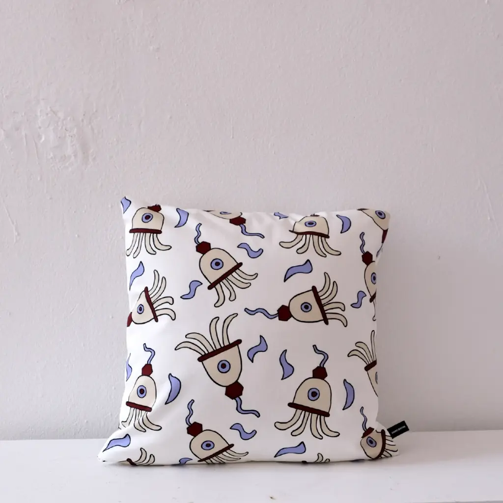Nathalie Du Pasquier for Garro Éditions - Cushion Cover - 40x40cm "Fleurs Quatre"