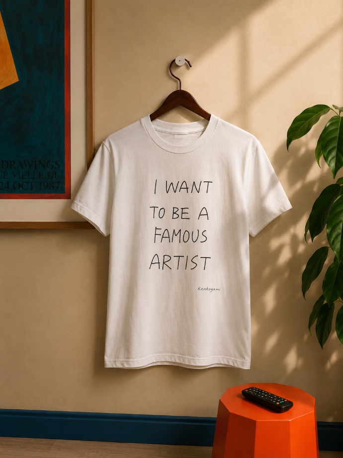 Ken Kagami for Librairie Yvon Lambert - T-shirt "I want to be a famous artist" (Small)