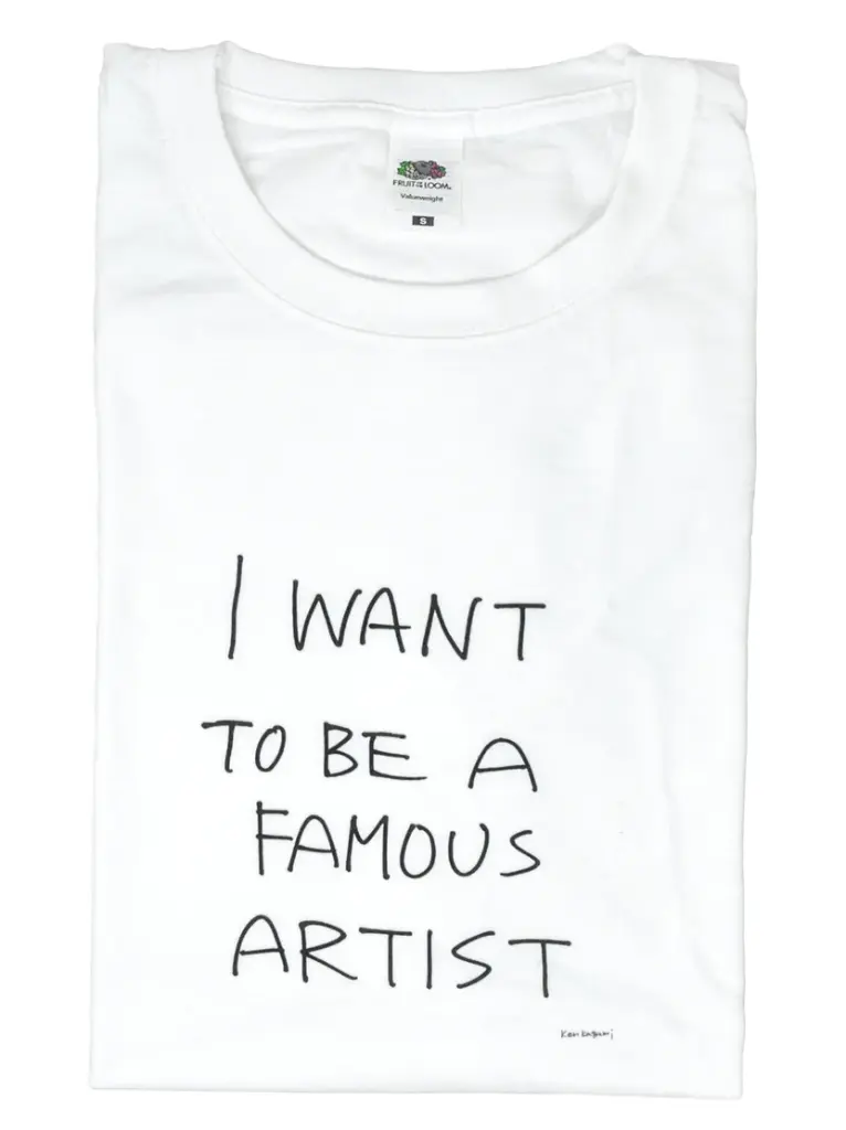 Ken Kagami for Librairie Yvon Lambert - T-shirt "I want to be a famous artist"