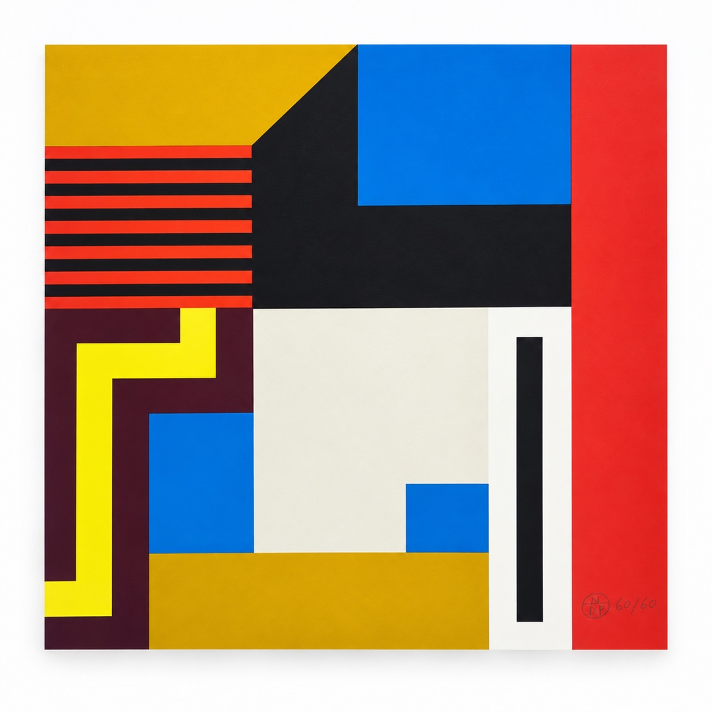 Nathalie Du Pasquier - Silkscreen Prints - Printed by Tchikebe - 45x45 cm