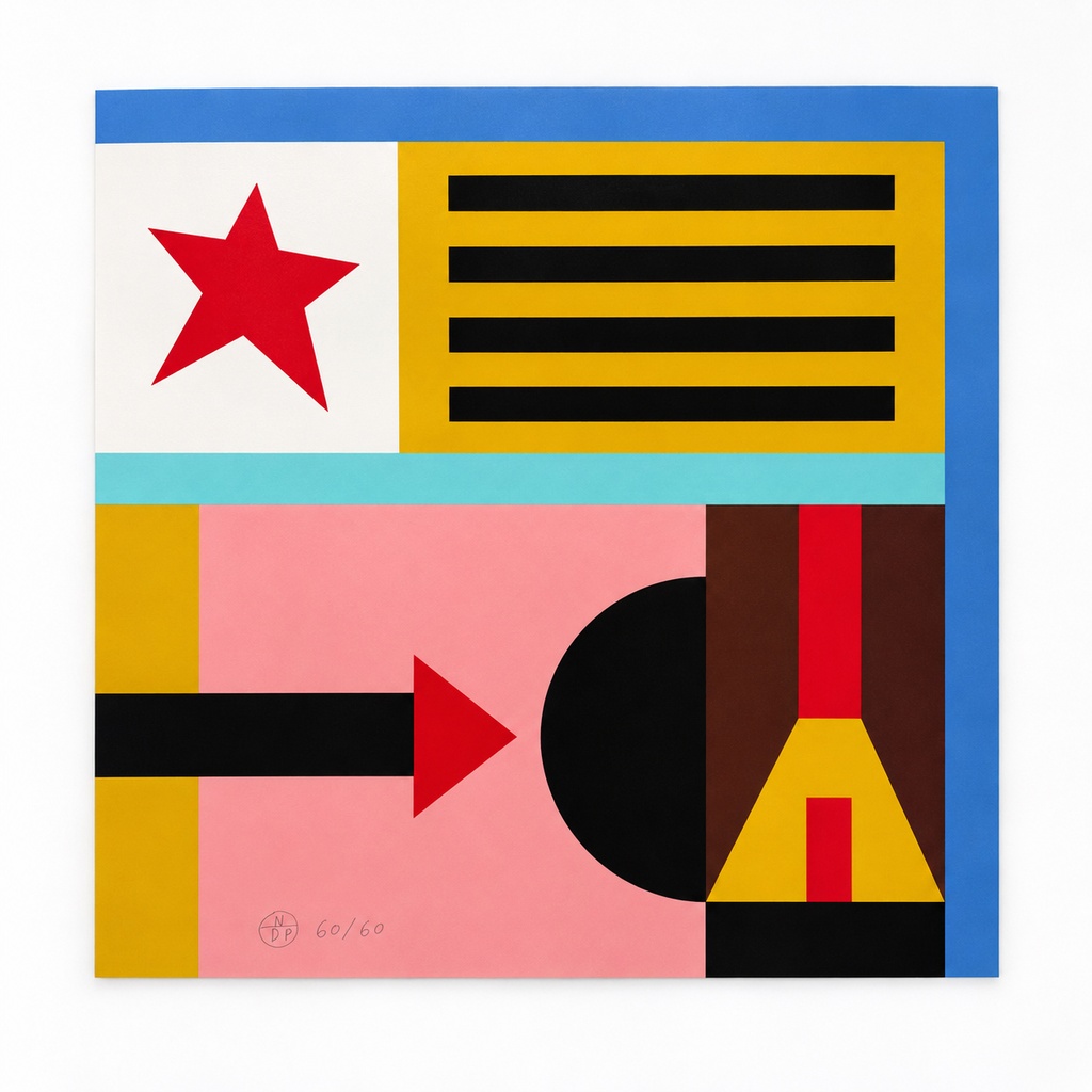 Nathalie Du Pasquier - Silkscreen Prints - Printed by Tchikebe - 45x45 cm