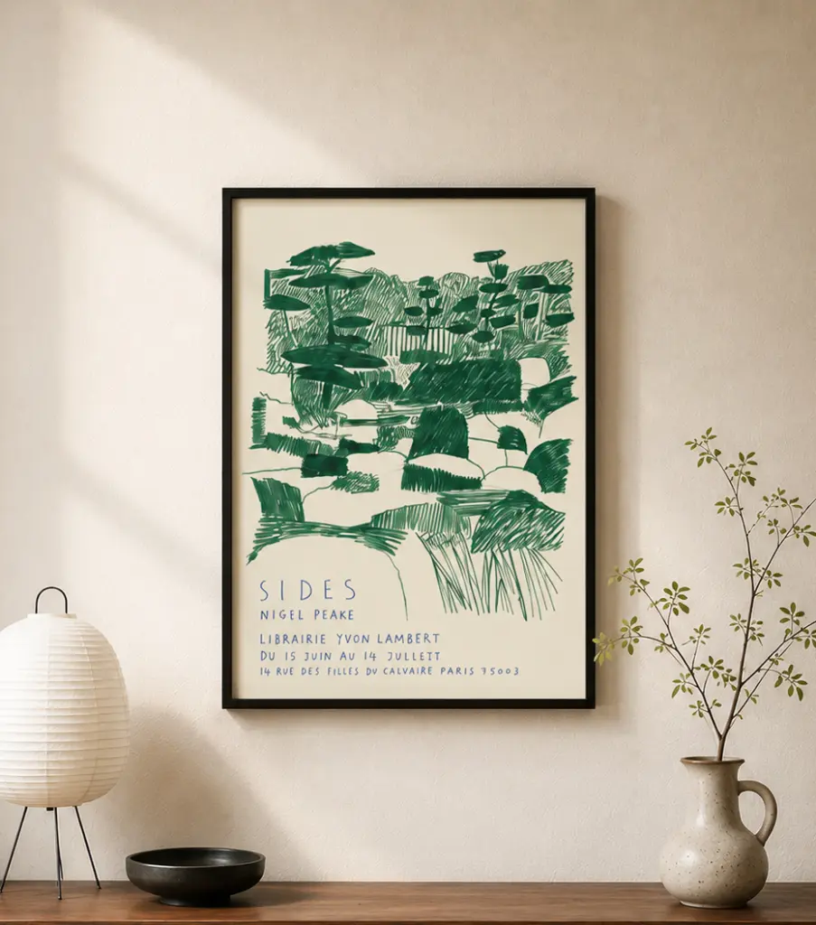 Nigel Peake for Librairie Yvon Lambert - Poster "SIDES"