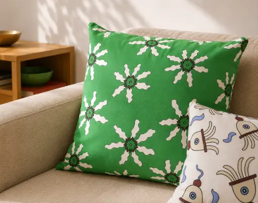 Nathalie Du Pasquier for Garro Éditions - Cushion Cover - 40x40cm "Fleurs Une"